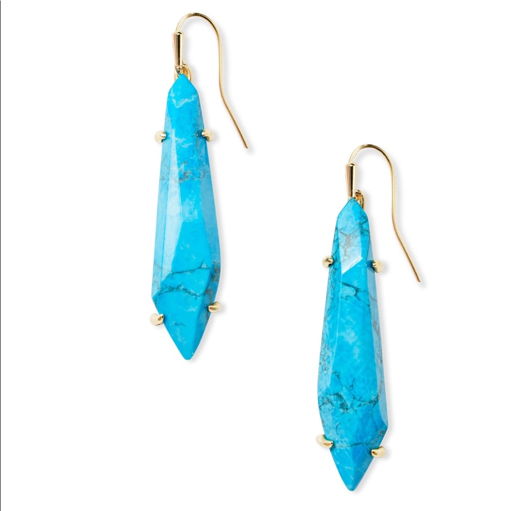 Kendra Scott Drop Earrings in Aqua Howlite